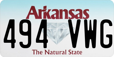 AR license plate 494VWG