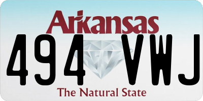 AR license plate 494VWJ