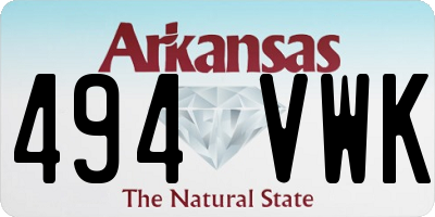 AR license plate 494VWK