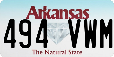 AR license plate 494VWM