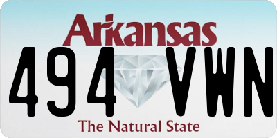 AR license plate 494VWN