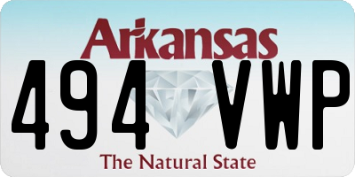 AR license plate 494VWP