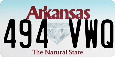 AR license plate 494VWQ