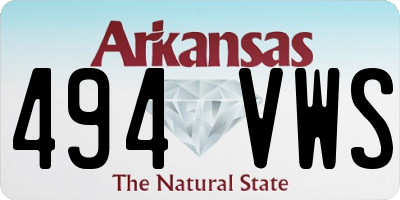 AR license plate 494VWS
