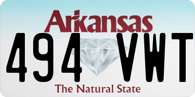 AR license plate 494VWT