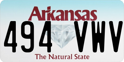 AR license plate 494VWV
