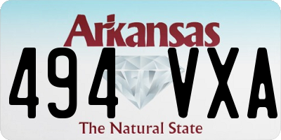 AR license plate 494VXA