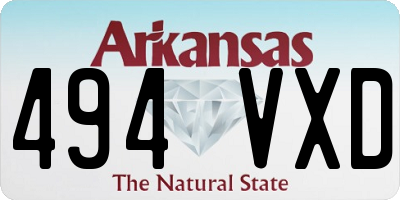 AR license plate 494VXD