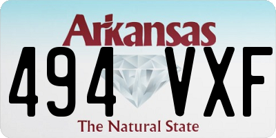 AR license plate 494VXF