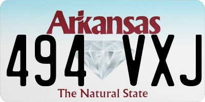 AR license plate 494VXJ