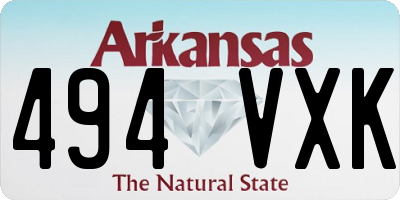 AR license plate 494VXK