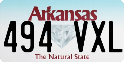 AR license plate 494VXL