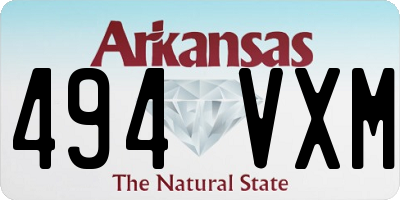 AR license plate 494VXM