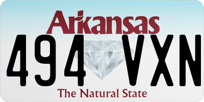 AR license plate 494VXN