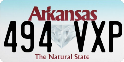 AR license plate 494VXP