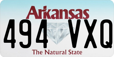 AR license plate 494VXQ