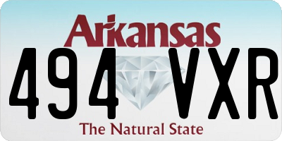 AR license plate 494VXR