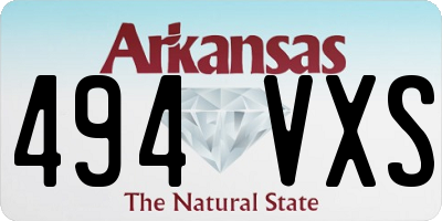 AR license plate 494VXS