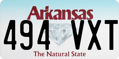 AR license plate 494VXT