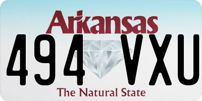 AR license plate 494VXU