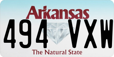 AR license plate 494VXW