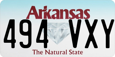 AR license plate 494VXY