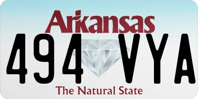 AR license plate 494VYA