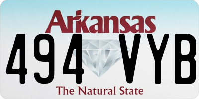 AR license plate 494VYB