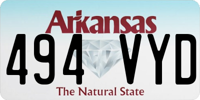 AR license plate 494VYD