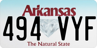 AR license plate 494VYF