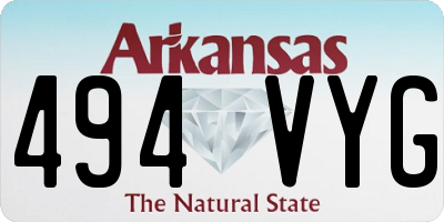 AR license plate 494VYG