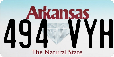 AR license plate 494VYH