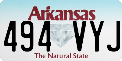 AR license plate 494VYJ