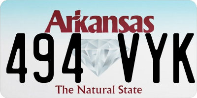 AR license plate 494VYK