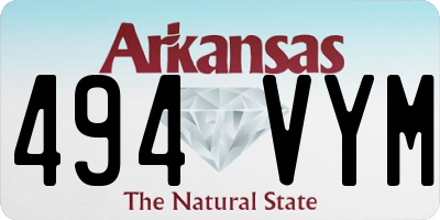 AR license plate 494VYM