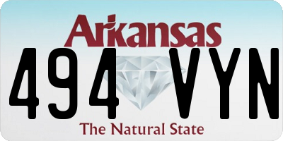 AR license plate 494VYN