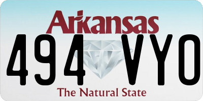 AR license plate 494VYO