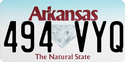 AR license plate 494VYQ