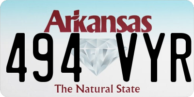 AR license plate 494VYR