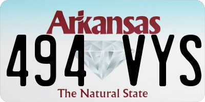 AR license plate 494VYS
