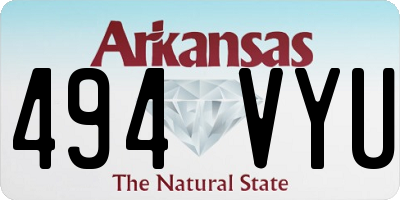 AR license plate 494VYU