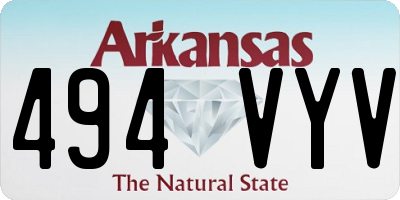 AR license plate 494VYV