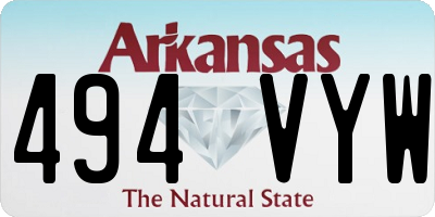 AR license plate 494VYW