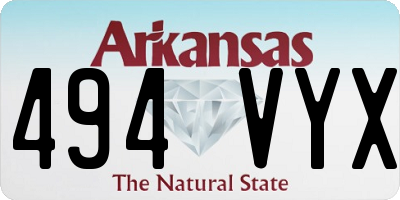 AR license plate 494VYX