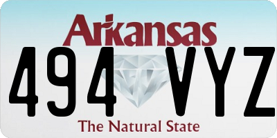 AR license plate 494VYZ