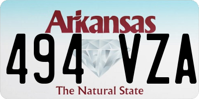 AR license plate 494VZA