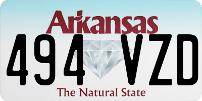AR license plate 494VZD