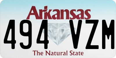 AR license plate 494VZM