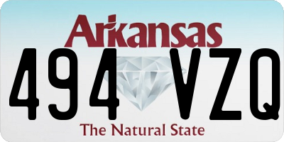 AR license plate 494VZQ