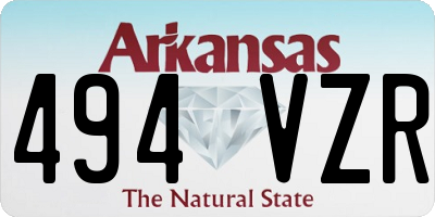 AR license plate 494VZR